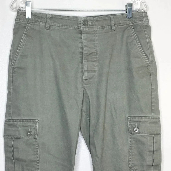 ASOS Design Army Olive Green Cargo Pants W32 L30 Utility Style Pockets Relaxed - Picture 2 of 11